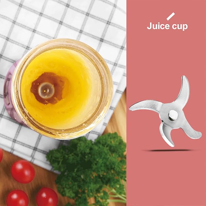 Portable Blender Home Mini Juice Cup Electric Juicer Cup USB Rechargeable Travel Carry Personal Blender Gym - Perfect Travel Partner (Color : Purple)