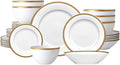 Noritake Charlotta Gold 30-Piece Dinnerware Set Service for 6