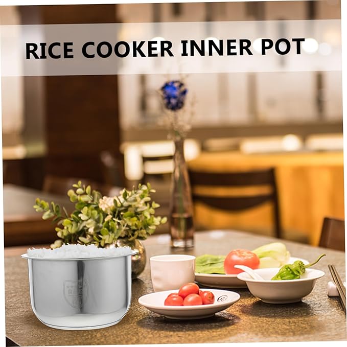 IMIKEYA Rice Cooker Replace Liner Cuckoo Cooker Inner Pot Stainless Steel Practical Design
