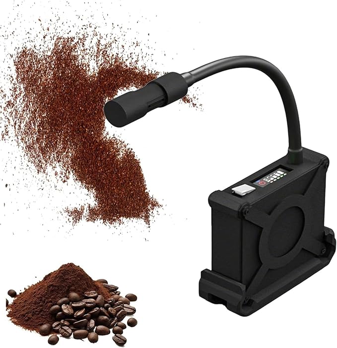 Adjustable Gooseneck Coffee Machine with Anti-static Powder Splash-proof Ground Coffee Plasma Generator &amp Power Display - Perfect for Precision Grinding