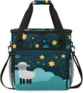 Cartoon Sheep Coffee Maker Carrying Bag Night Star Travel Storage Bag Compatible with K-Mini or K-Mini Plus Single Serve Coffee Brewer Carrying Case with Multiple Pockets &amp Shoulder Strap