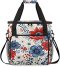 Star-Floral 4th of July Coffee Maker Carrying Bag Travel Storage Bag Compatible with K-Mini or K-Mini Plus Single Serve Coffee Brewer Carrying Case with Multiple Pockets &amp Shoulder Strap
