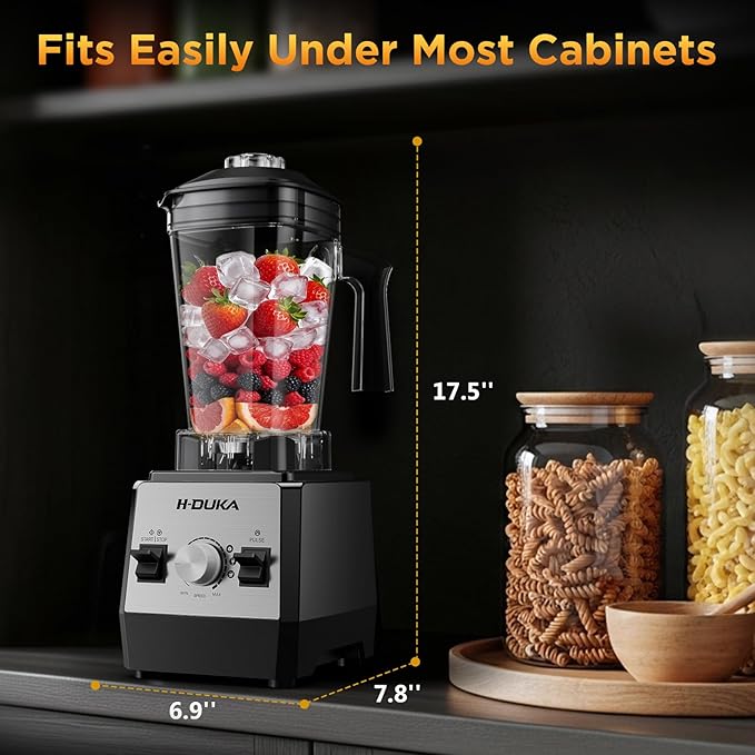 Blender Countertop Blenders for Kitchen with 64oz Pitcher Powerful 25000 PRM Blender for Smoothies Ice Crushing Frozen Fruits Milkshakes Pulse Function Self-Cleaning Dishwasher Safe