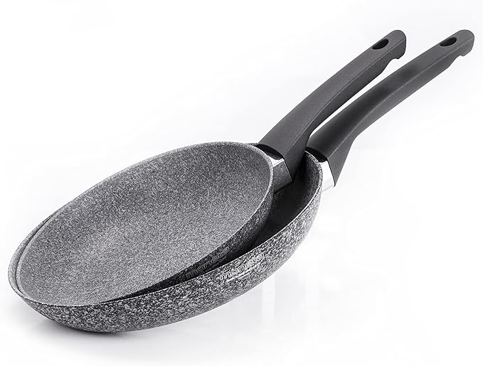 [Amazon Exclusive] Symphony Coin Set of 2 Pans (22-26 cm) Also for Induction Coating Reinforced with Mineral Particles. Made in Italy