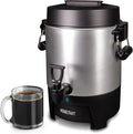 Homecraft 45-Cup Coffee &amp Hot Beverage Urn - Quick Brewing Drip-Free Spout Water Level Markings Reusable Filter &amp Carry Handles - Aluminum