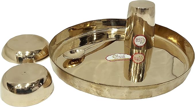 Dinner Set Bronze Collectible Handicraft Art by BharatHaat™BH06926