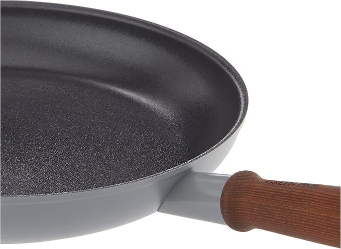GreenPan Mayflower Pro Hard Anodized Healthy Ceramic Nonstick 10 and 12 Frying Pan Skillet Set Vintage Wood Handle PFAS-Free Induction Charcoal Gray