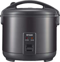 Tiger JNP-S18U-KY 10 Cup Capacity White Rice Cooker with Non-Stick Inner Pot Retractable Power Cord and Keep Warm up to 12 hours (Obsidian Black)