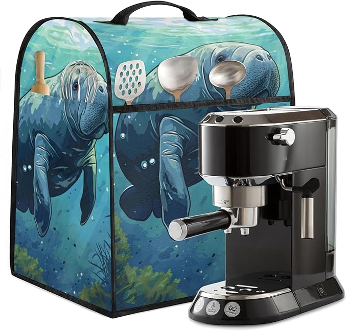 cfpolar Kitchen Aid Mixer Cover Compatible with 6-8 Quarts Manatee Under Water Stand Mixer Cover Kitchen Aid Mixers Accessories Appliance Organizer Bag Dust Covers with Zipper Pocket