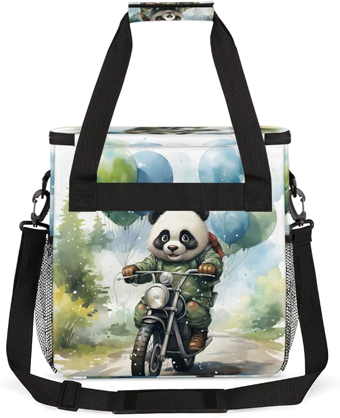 Panda Coffee Maker Carrying Bag Motor Balloon Portable Travel Storage Tote Bag Compatible with K-Mini or K-Mini Plus Single Serve Coffee Brewer Carrying Case with Multiple Pockets &amp Shoulder Str