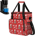 Merry Christmas Santa Claus Gift Coffee Maker Carring Bag Travel Carrying Storage Tote Bag Compatible with Keurig K-Mini or K-Mini Plus Portable Single Serve Coffee Brewer Case with Pockets