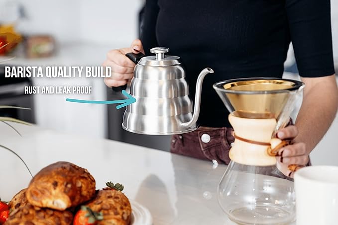 Barista Warrior French Press Coffee Maker &amp Gooseneck Kettle