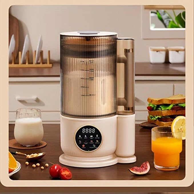 Nut Milk Maker &amp Multi-Function Blender Automatic Homemade Almond Soy Oat Milk Maker with Self-Cleaning Heated Boil Function Soundproof Design 12 Blades001