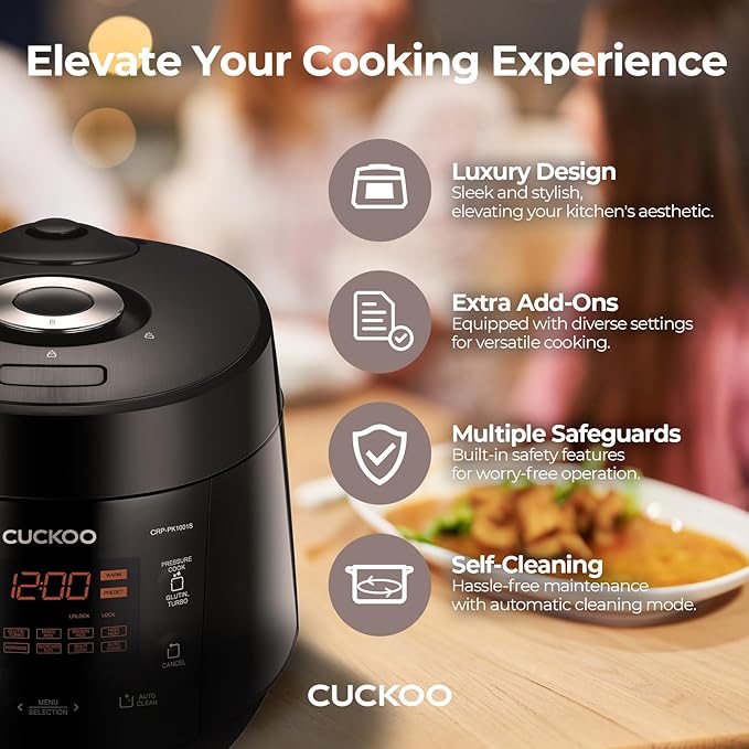 CUCKOO 10-Cup Pressure &amp 6-Cup Micom Rice Cookers | Multiple Menu Options | Made in Korea