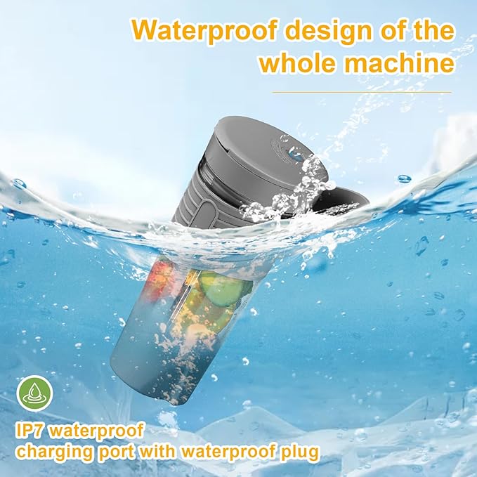 Galera Portable blender for shakes and smoothiesPersonal blender 18000r/m 20 oz Traveling Fruit Veggie Juicer Cup With 7 Blades Portable Blender USB Rechargeable