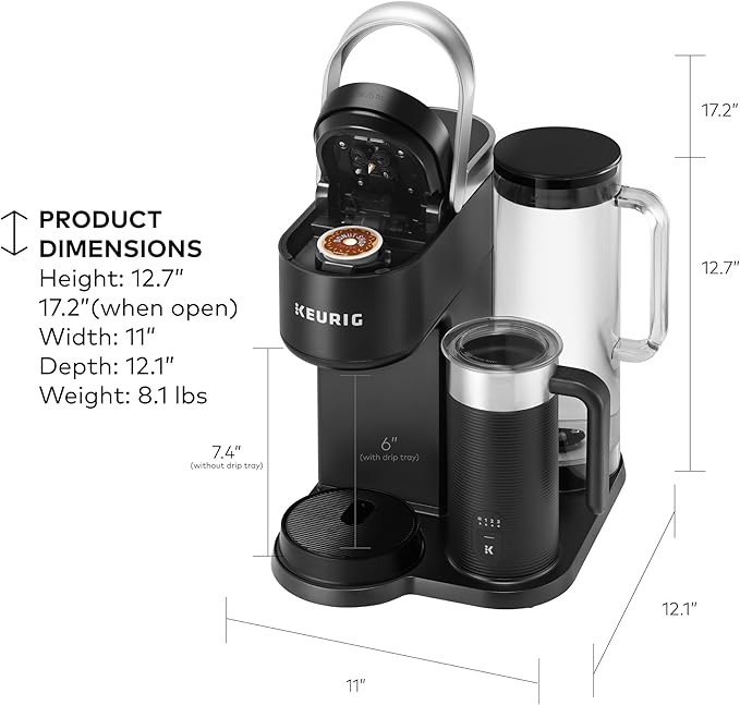 Keurig K-Cafe Essentials Single Serve K-Cup Pod Coffee Maker Black