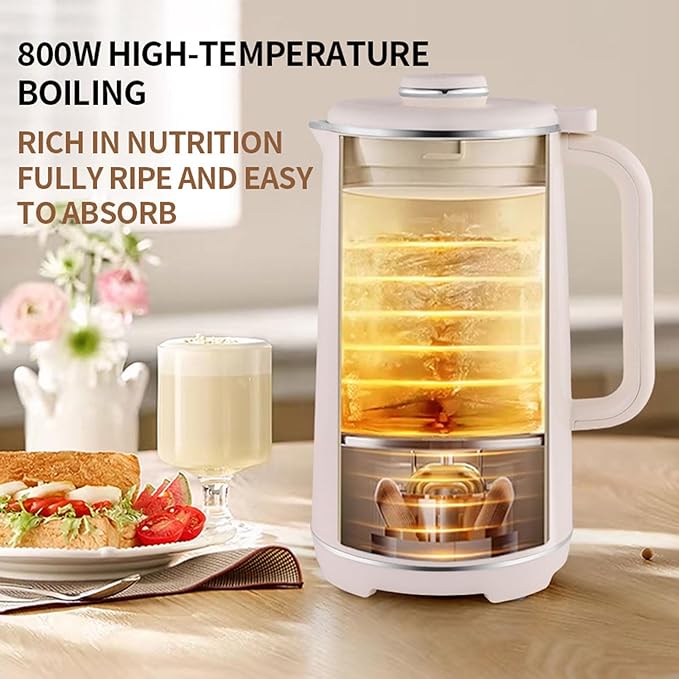Diydeg 8 in 1 Nut Milk Maker Machine 12L Automatic Soy Milk Maker Countertop Blender with Stainless Steel Blades and Self Clean for Homemade Almond Oat Coconut and Juice (US Plug 110V)