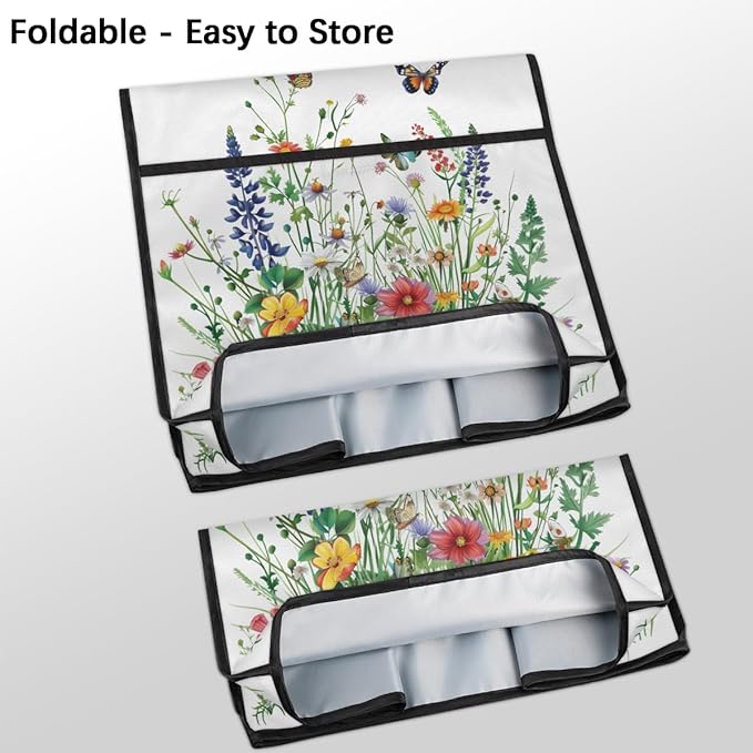 cfpolar Kitchen Aid Mixer Cover Compatible with 6-8 Quarts Spring Flower Butterfly Floral Stand Mixer Cover Kitchen Aid Mixers Accessories Appliance Organizer Bag Dust Covers with Zipper Pocket
