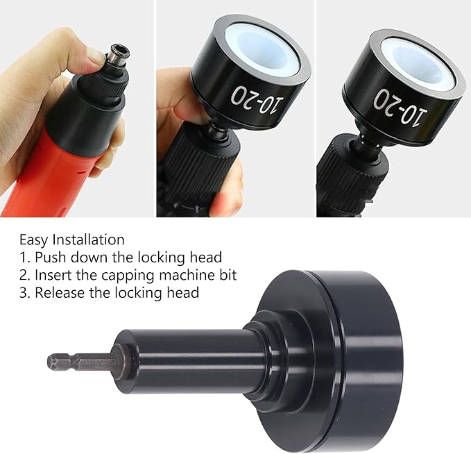 Electric Bottle Capping Machine Bit Electric Cap Sealing Head40-50mm/1.6-2in Good Sealing Bottle Capper Automatic Capping Machine Accessory for Working