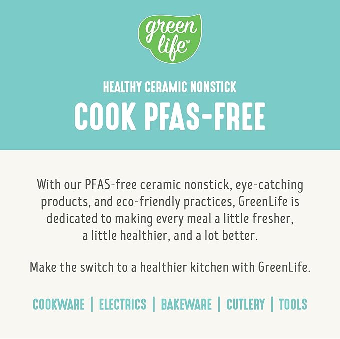 GreenLife Rice Cooker with Removable PFAS-Free Ceramic Nonstick Pot 3-Cups Uncooked/6-Cups Cooked Grains &amp Oatmeal Multicooker Compact One-Switch Design Auto Keep Warm Easy Clean Turquoise