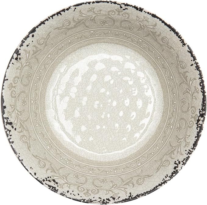 Melamine Dinnerware Sets Service for 4. Unbreakable Dishes. Scratch Resistant Melamine Ware. Plates and Bowls. Dishwasher Safe Platos De Melamina Baroque Design. Beautifully Packaged Gift Box