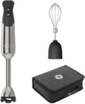 Vitamix 5-Speed Immersion Blender 3-Piece Bundle with Whisk Attachment and Storage Case Professional-Grade Hand Blender with 625-Watt Motor and Stainless-Steel Blade Stainless Steel/Black