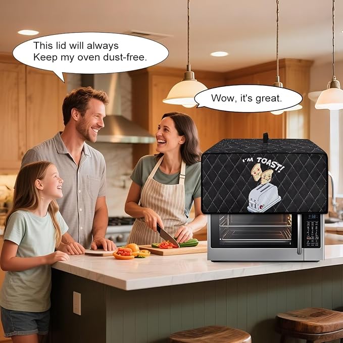 Doojoayie Small Appliance Cover 4 Slice Toaster Dust Protection Cover Bread Machine Protector Gift for Mother Wife Women Cook  Little Toaster Peolple  Print