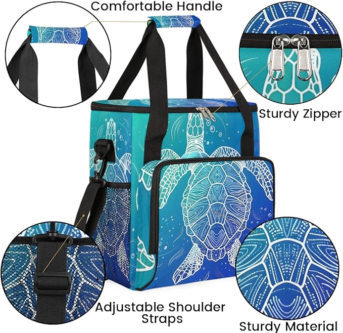 Coffee Maker Carrying Bag Ocean Turtle Single Cup Coffee Maker Travel Bag Compatible with Keurig K-Mini or K-Mini Plus Portable Storage Bag with Shoulder StrapAZ-16