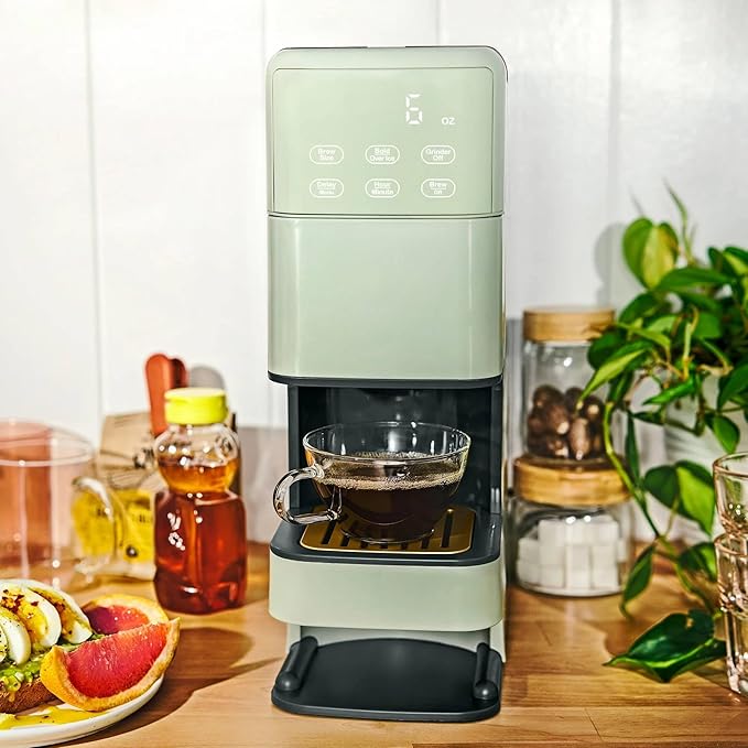 Perfect Grind™ Programmable Single Serve Coffee Maker White Icing by Drew Barrymore (Sage Green)