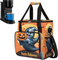 Halloween Ghost Moon Pumpkin Coffee Maker Carring Bag Travel Carrying Storage Tote Bag Compatible with Keurig K-Mini or K-Mini Plus Portable Single Serve Coffee Brewer Case with Pockets