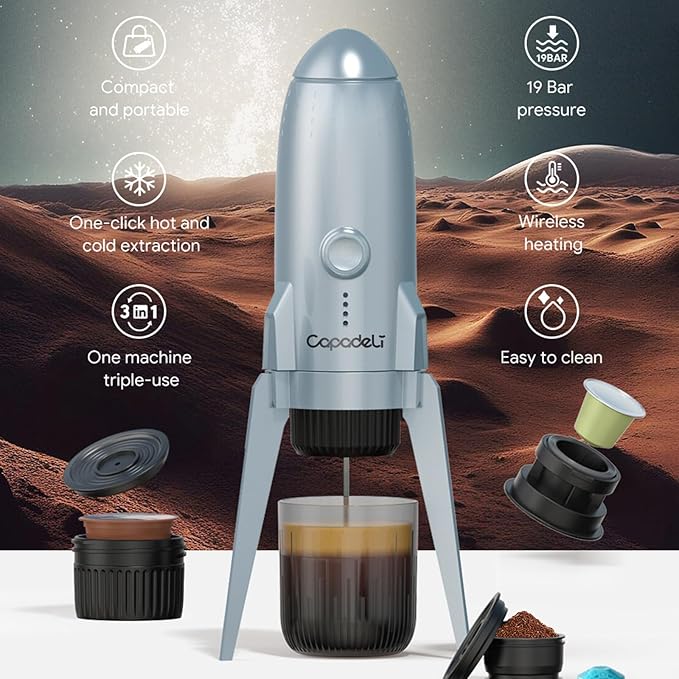 Espresso Machine and Rechargeable Coffee Pods Machine Texture Suitable for Quick Brewing Rechargeable Coffee Maker