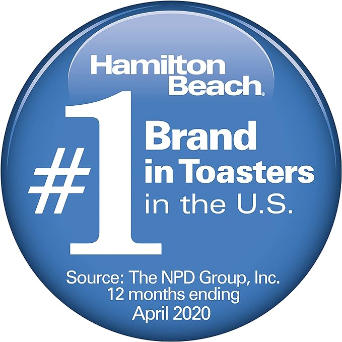 Hamilton Beach 2 Slice Toaster with Extra-Wide SlotsBagel SettingToast BoostSlide-Out Crumb TrayAuto-Shutoff &amp Cancel ButtonDefrost FunctionStainless Steel (22794)(Pack of 2)