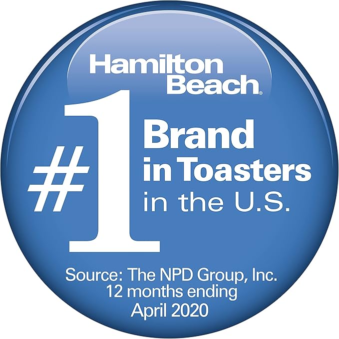 Hamilton Beach 2 Slice Toaster with Extra-Wide Slots Bagel Setting Toast Boost Slide-Out Crumb Tray Auto-Shutoff &amp Cancel Button Defrost Function Stainless Steel (22794)
