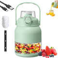 Electric Citrus Juicer 28 Oz with Straw &amp Two Lids High Capacity Rechargeable Wireless Blender Portable Mini Blender for Smoothies Shakes Food Prep &amp Frozen Blending (1Pcs)