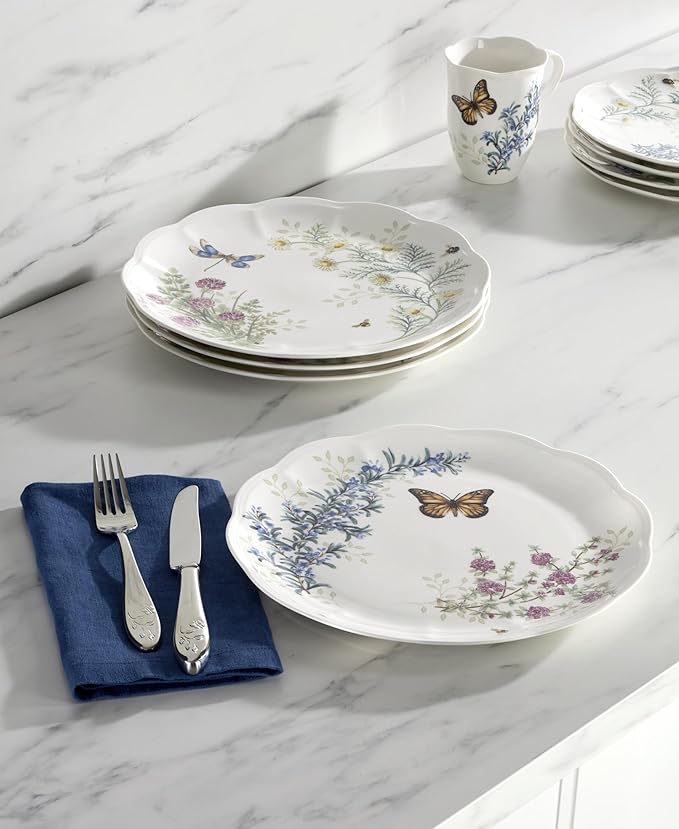 Lenox 897794 Butterfly Meadow Herbs Dinner Plates Set Of 4