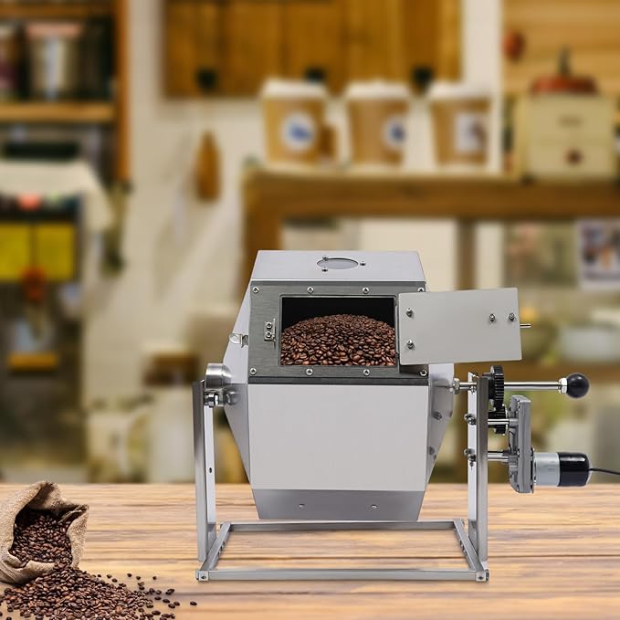 Coffee Bean Roaster 14.5L/3.8Gal Electric Bean Roasting Machine Commercial Coffee Maker Grinder for Nut Peanut Soybean Home L12.6xW9.8xH8.9in
