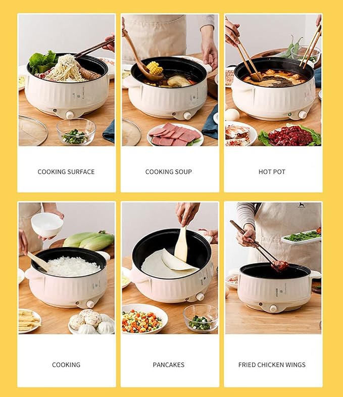 Multi-Function Electric Cooker Non-Stick Multicooker - 1.7L - 2.7L Electric Cooker for Travel School Home 400W-1000W2.7L