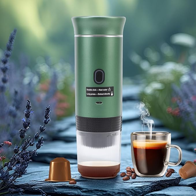 Yosoo Portable Coffee Maker Lightweight and Easy to Carry with 20 Bar High Pressure Pump USB C Charging Cable for Camping Travel and Office Ideal Present for Coffee Lovers (2)