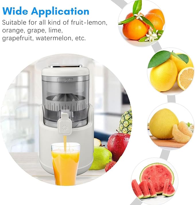 Portable Blender Electric Juicer Machine USB Rechargeable Juicer 360 Degree Motor Juice Squeezer Personal Blender with Top Lid and Brush for Lemon Orange Citrus