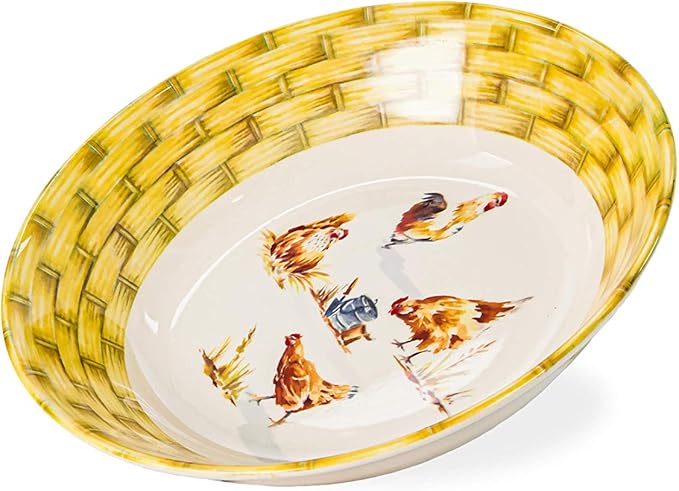 Tudor 16-Piece Premium Quality Round Porcelain Dinnerware Set Service for 4 - Country Farmyard See 10 Designs INSIDE!