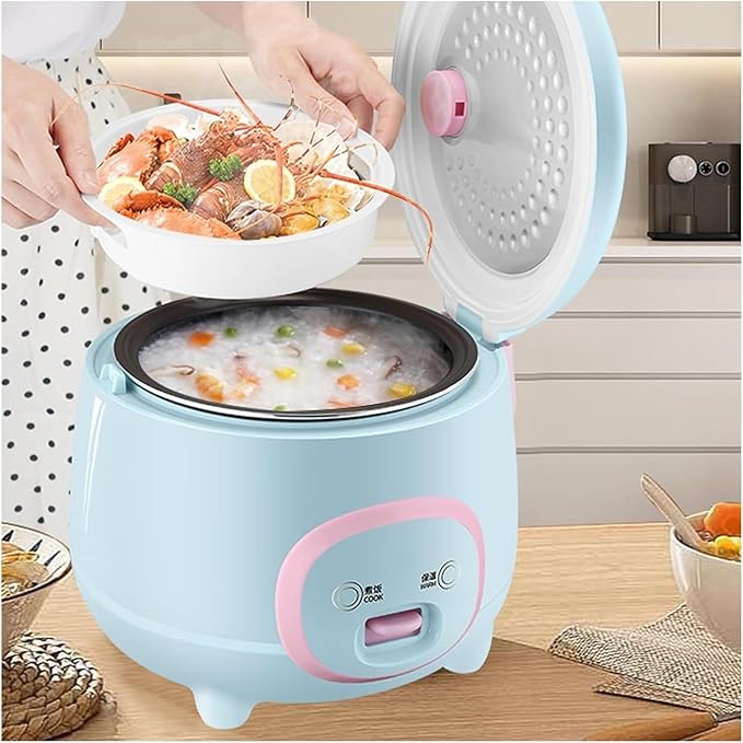 Electric Pressure Cooker Commercial Rice Cooker 1.6L Portable Non-Stick Small Rice Cooker Smart Control Multi-Function Cooker With 24 Hour Timer Delay And Keep Warm