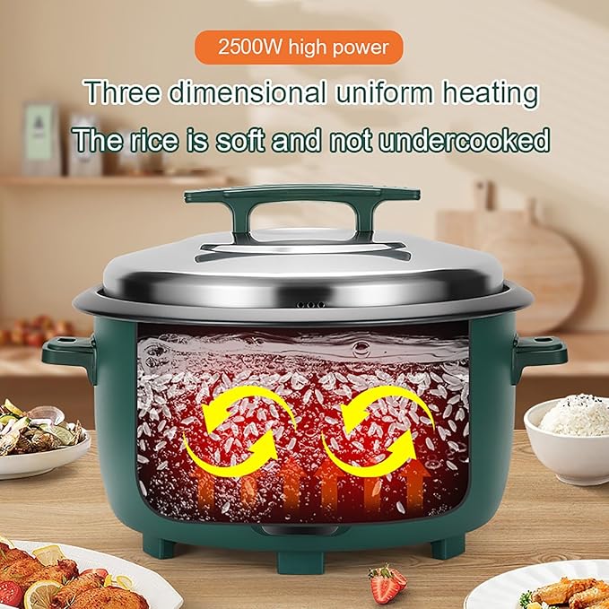 Commercial Large Rice Cooker &amp Food WarmerHigh-Capacity Electiric Rice Warmer for 8-65 Peoplewith Non Stick Pot &amp Stainless Steel Steamer Rice Cooker23L23L