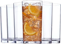 US Acrylic Classic Clear Plastic Reusable Drinking Glasses (Set of 6) 24oz Iced-Tea Cups | BPA-Free Tumblers Made in USA | Top-Rack Dishwasher Safe