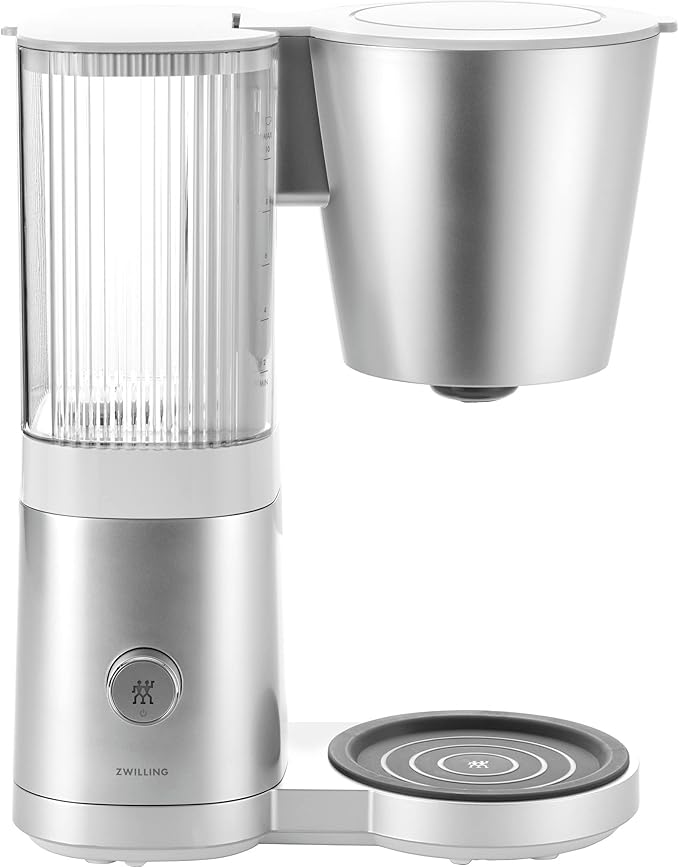 ZWILLING Enfinigy Drip Coffee Maker with Thermo Carafe 10 Cup Awarded the SCA Golden Cup Standard Silver
