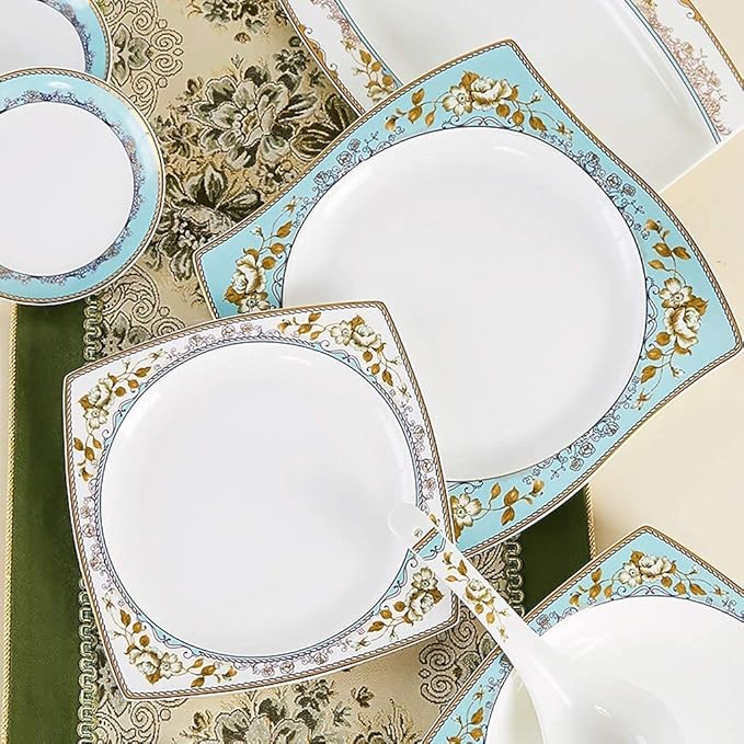Ceramics Dinnerware Set with 30-PieceBowl/Dish/Spoon|Bone China Dinner SetsKunlun Type Porcelain Combination SetAA