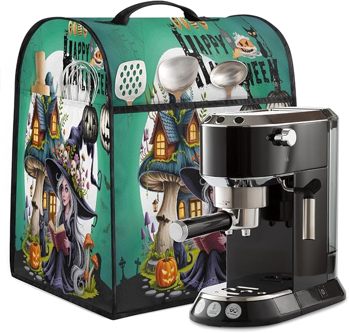 cfpolar Kitchen Aid Mixer Cover Compatible with 6-8 Quarts Halloween Witch House Stand Mixer Cover Kitchen Aid Mixers Accessories Appliance Organizer Bag Dust Covers with Zipper Pocket