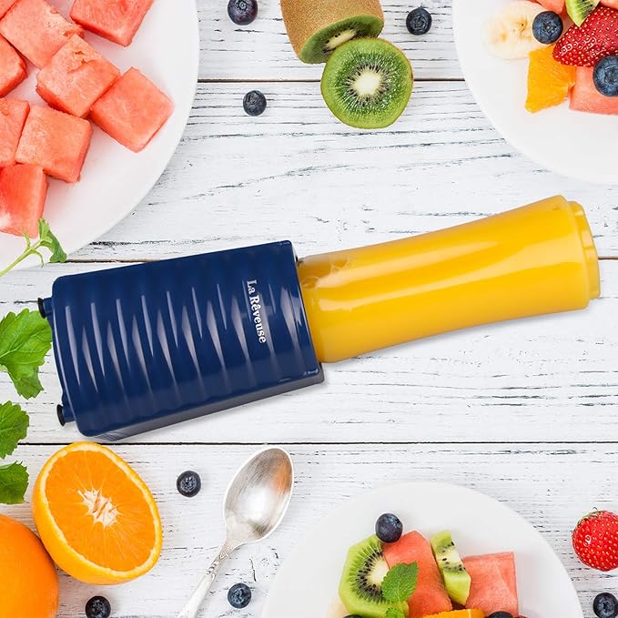 La Reveuse 300W Personal Size Blender (Navy) + La Reveuse 34 oz Electric Citrus Juicer