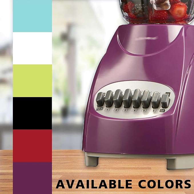 12-Speed Countertop Blender with Pulse Function – 50oz BPA-Free Jar Stainless Steel Blades Ice Crusher &amp Smoothie Maker 350W Kitchen Blender (Purple)