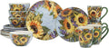 Certified International Sunflower Bouquet 16 Piece Dinnerware Set Service For 4