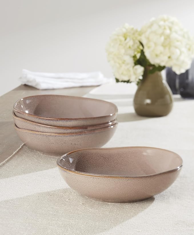 Oneida 899212 Organic Shades Clay Pasta Bowls Set Of 4 Service For 4